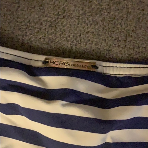 BCBGeneration Navy White Stripe Bikini Bottom - Picture 5 of 5